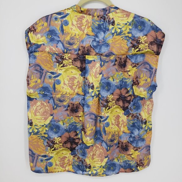 Elie Tahari Abstract Floral Print Top - Picture 2 of 8